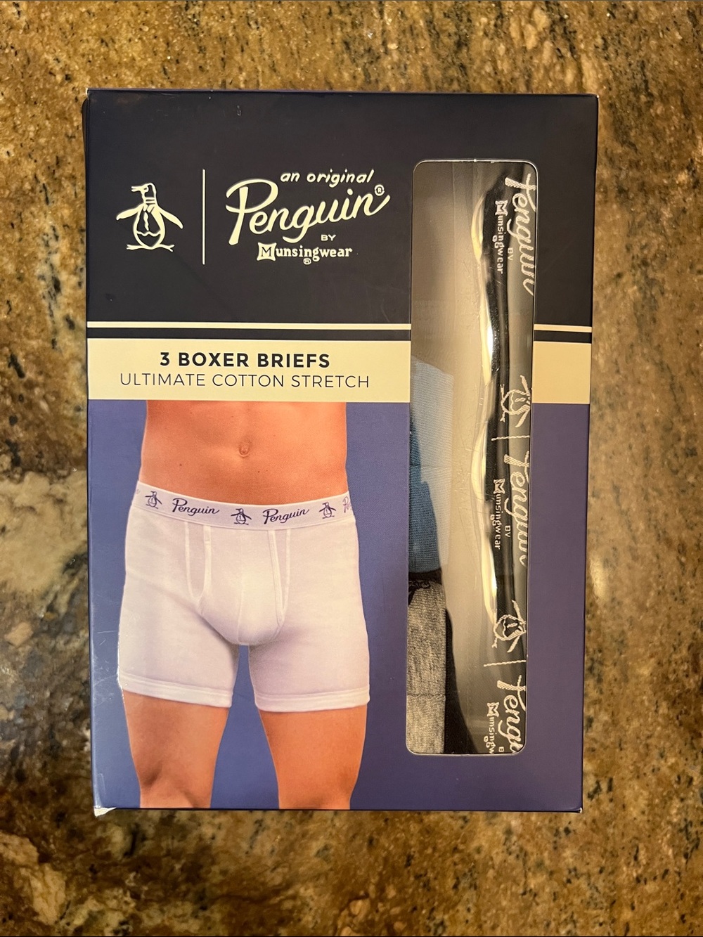 Original Penguin White 3-Pack Men's Boxer Briefs - Ultimate Cotton Stretch